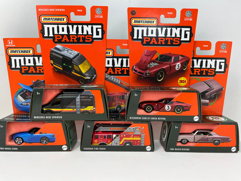 Complete 5 Car Set * From Case N * 2024 Matchbox Moving Parts