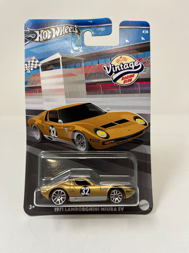 1971 Lamborghini Miura SV * GOLD * 2024 Hot Wheels Vintage Racing Club