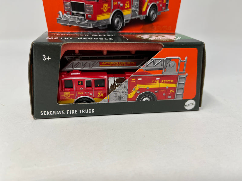 Seagrave Fire Truck * RED * 2024 Matchbox Moving Parts Case N