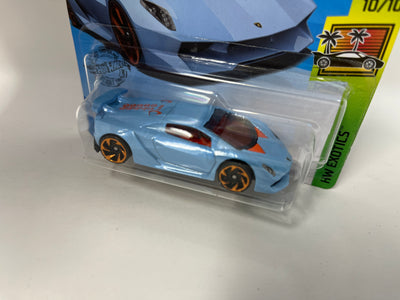 Lamborghini Sesto Elemento #164 * Blue * 2020 Hot Wheels Short Card