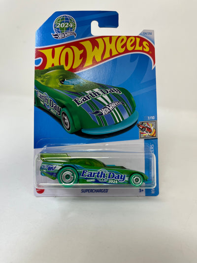 Supercharged #124 Earth Day * Green * 2024 Hot Wheels Basic International Case F