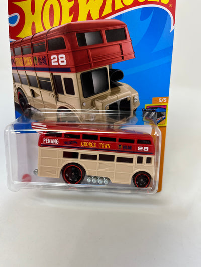 Trouble Decker #126 * Red/Tan * 2024 Hot Wheels Basic International Case F