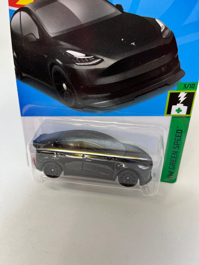 Tesla Model Y #15 * New BLACK * 2024 Hot Wheels Basic International Case F
