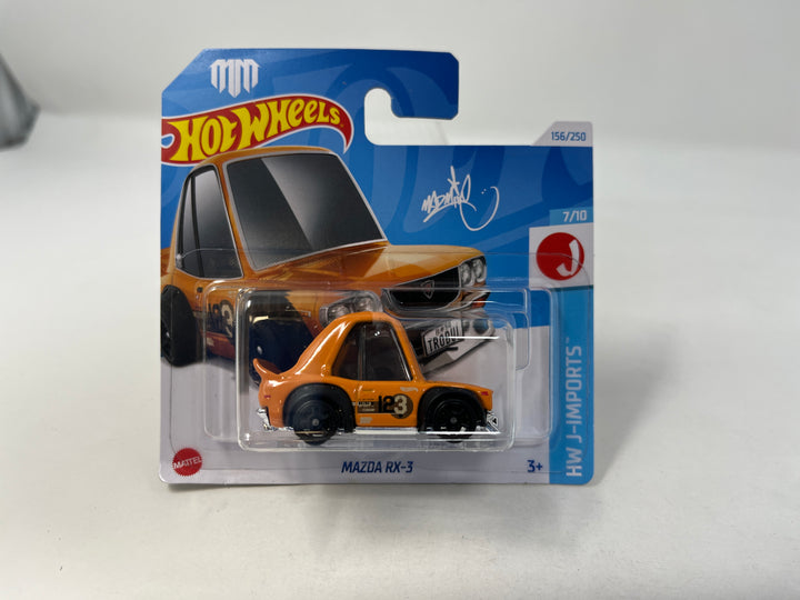 Mazda RX-3 #156 * Orange * 2024 Hot Wheels SHORT CARD Case J