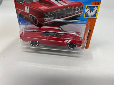 '64 Chevy Chevelle SS #157 * RED * 2024 Hot Wheels SHORT CARD Case J