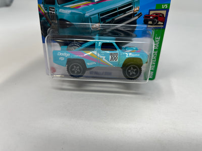 '87 Dodge D100 #38 * Aqua * 2024 Hot Wheels SHORT CARD Case J