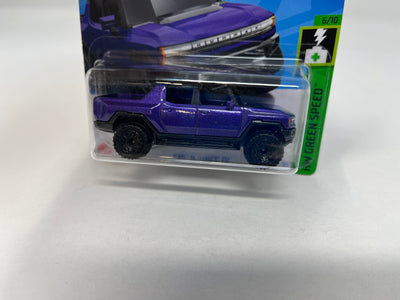 GMC Hummer EV #62 * Purple * 2024 Hot Wheels SHORT CARD Case J