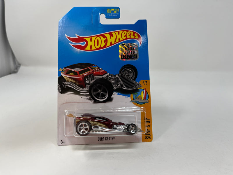 Surf Crate * Super Treasure Hunt * 2017 Hot Wheels w Factory Holo Sticker