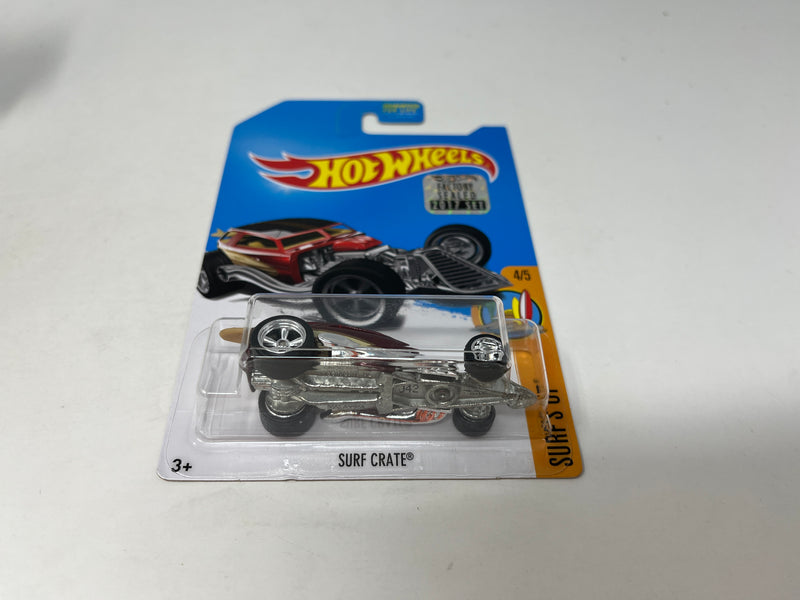 Surf Crate * Super Treasure Hunt * 2017 Hot Wheels w Factory Holo Sticker