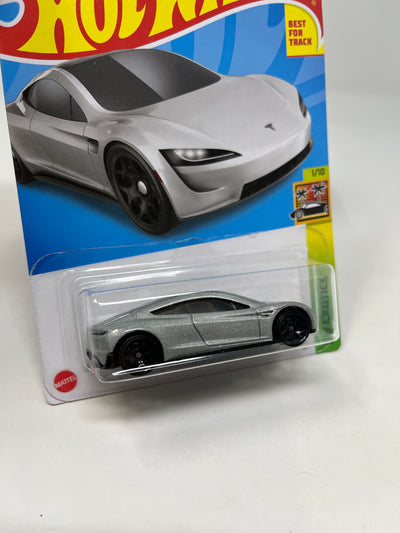 Tesla Roadster #162 * Silver * 2022 Hot Wheels