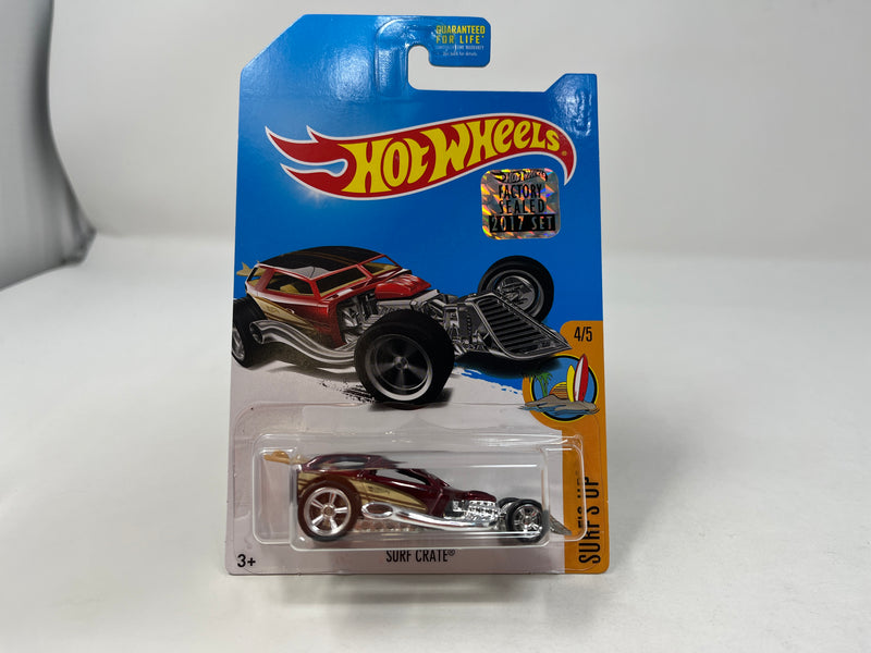 Surf Crate * Super Treasure Hunt * 2017 Hot Wheels w Factory Holo Sticker