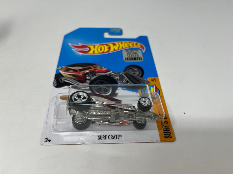 Surf Crate * Super Treasure Hunt * 2017 Hot Wheels w Factory Holo Sticker