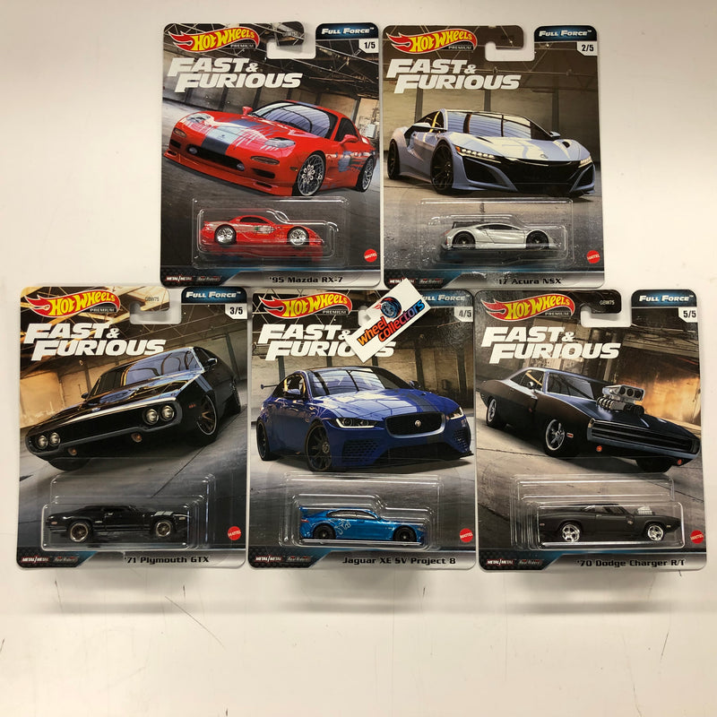 5 Car Set Full Force * Hot Wheels Fast & Furious Full Force