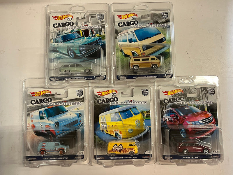 Complete Set of 5 cars * Hot Wheels Car Culture Cargo Carriers