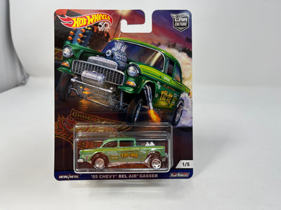 '55 Chevy Bel Air Gasser * Hot Wheels Car Cutlure Drag Strip Demons