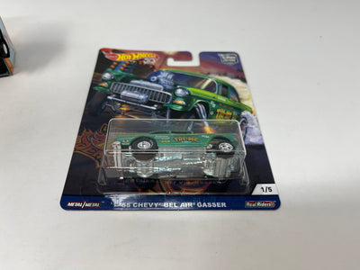 '55 Chevy Bel Air Gasser * Hot Wheels Car Cutlure Drag Strip Demons