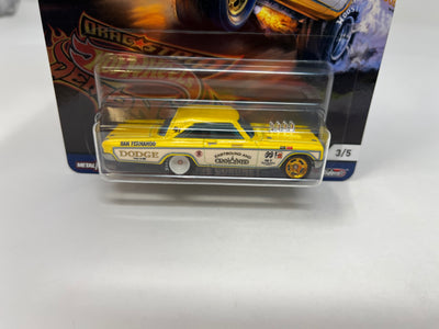 '65 Dodge Coronet * Yellow * Hot Wheels Car Culture Drag Strip Demons