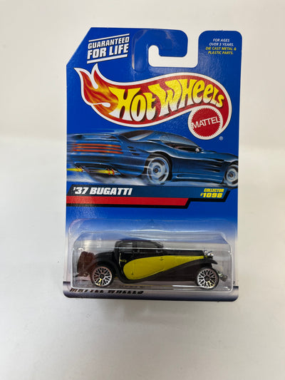 '37 Bugatti #1098 * Black/Yellow w/ Lace  Rims * 1998 Hot Wheels