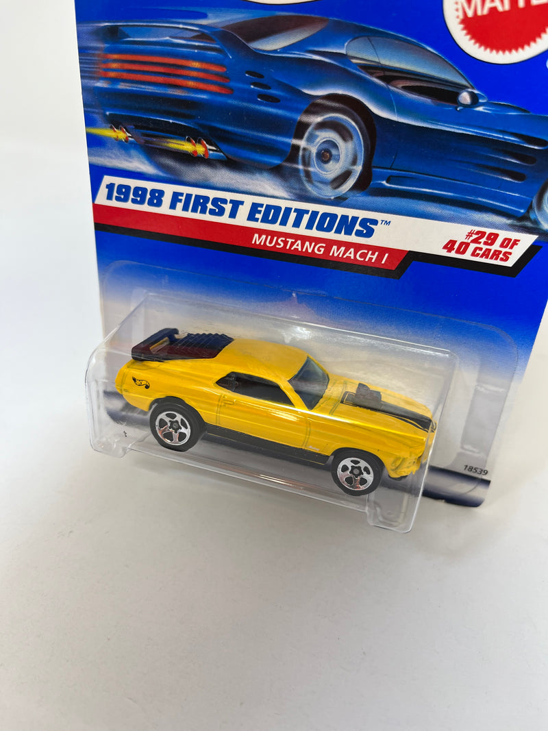 Ford Mustang Mach 1 * Yellow w/ 5sp Rims * 1998 Hot Wheels