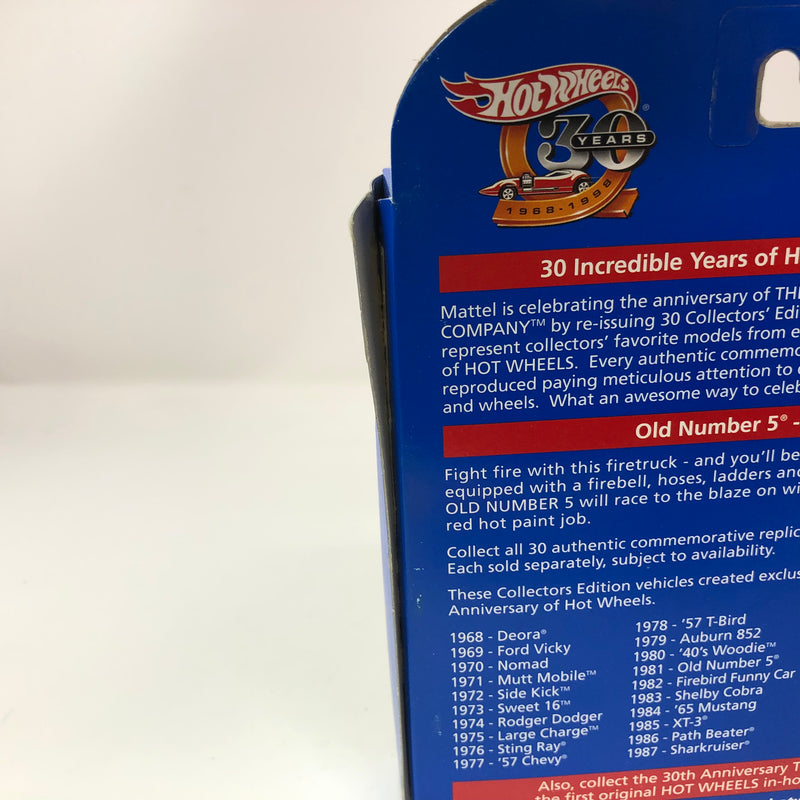 Old Number 5 * Hot Wheels Commemorative Replica 30 Years