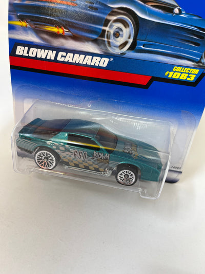 Blown Camaro #1083 * Green w/ Lace Rims * 1999 Hot Wheels