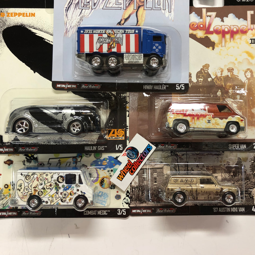 Hot Wheels Premium Music Led Zeppelin deals Set of 5 Metal Real Rider Diecast