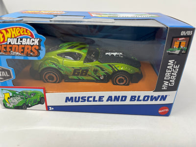 Muscle and Blown * GREEN * 2024 Hot Wheels Pull-Back Speeders 1:43 scale Case F