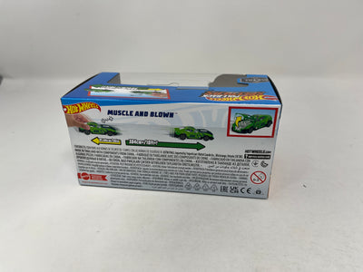 Muscle and Blown * GREEN * 2024 Hot Wheels Pull-Back Speeders 1:43 scale Case F