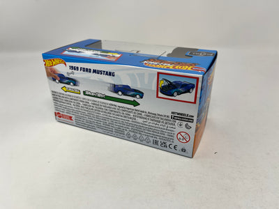 1969 Ford Mustang * BLUE * 2024 Hot Wheels Pull-Back Speeders 1:43 scale Case F