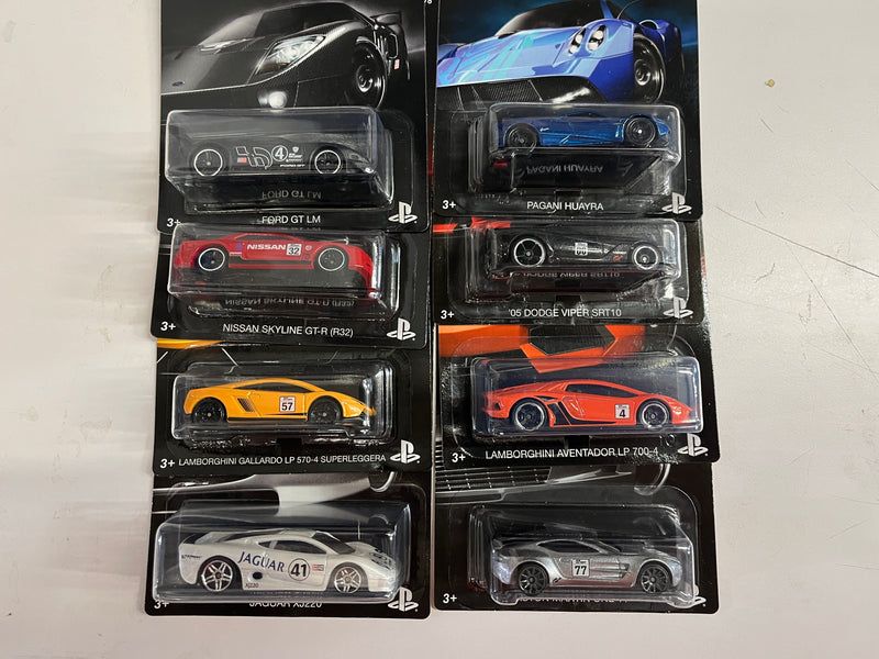 Gran Turismo Black Card * 8 Car Set * Hot Wheels Playstation