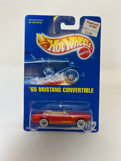 '65 Mustang Convertible #162 * Red * Hot Wheels Blue Card