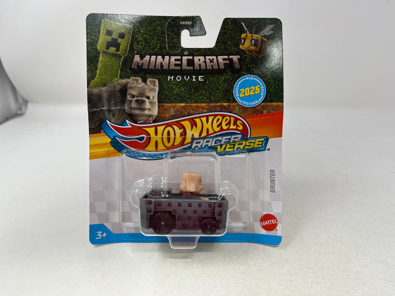 Grunter * Minecraft Movie * 2025 Hot Wheels Racer Verse Case E * BAD CARD