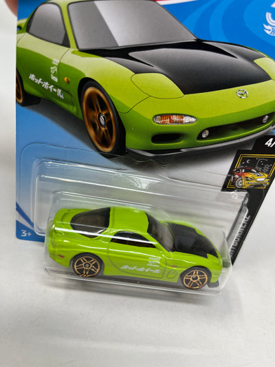 '95 Mazda RX-7 #141* GREEN * 2018 Hot Wheels Basic