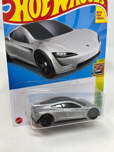 Tesla Roadster #162 * Silver * 2022 Hot Wheels Basic