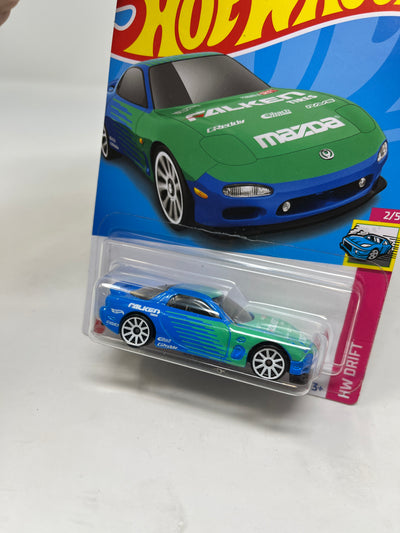 '95 Mazda RX-7 #177 Falken * Blue/Green * 2022 Hot Wheels