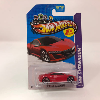 '12 Acura NSX Concept #156 * RED * 2013 Hot Wheels