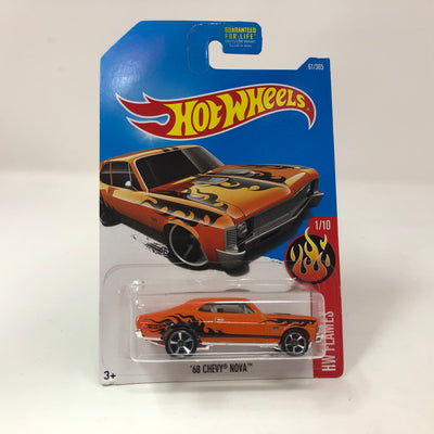 '68 Chevy Nova #61 * Orange * 2017 Hot Wheels