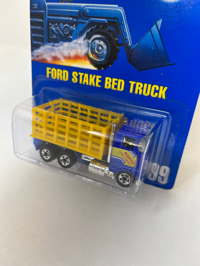 Ford Stake Bed Truck #99 * Blue * Hot Wheels Blue Card
