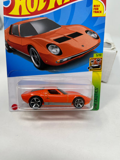 '71 Lamborghini Miura SV #202 * Orange * 2022 Hot Wheels