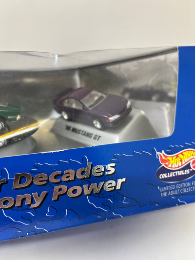 Four Decades of Pony Power 3 Car Set * Hot Wheels Colletibles