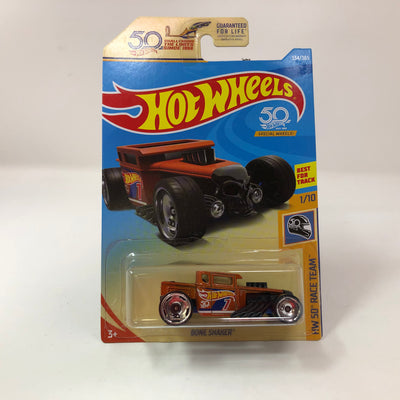 Bone Shaker #334* Burnt Orange * 2018 Hot Wheels 50th Anniversary