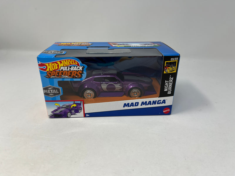 Mad Manga * Purple * 2024 Hot Wheels Pull-Back Speeders 1:43 scale