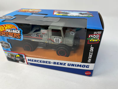 Mercedes-Benz Unimog * GREY * 2024 Hot Wheels Pull-Back Speeders 1:43 scale