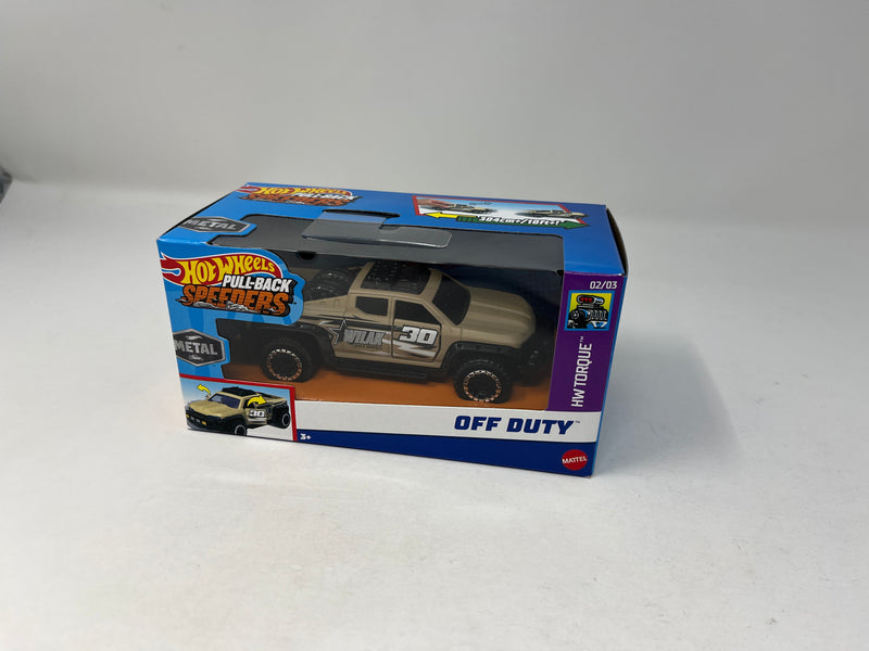 Off Duty * Tan * 2024 Hot Wheels Pull-Back Speeders 1:43 scale