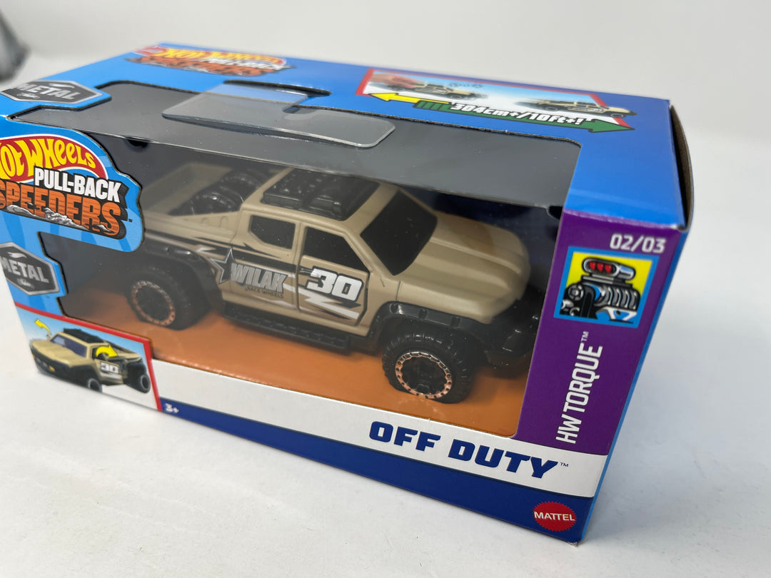 Off Duty Tan 2024 Hot Wheels Pull-Back Speeders 1:43 scale