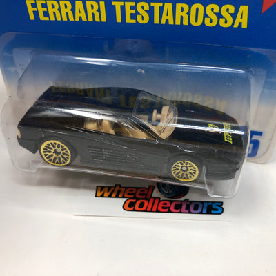 Ferrari Testarossa #35 * Black * Hot Wheels Blue Card Series