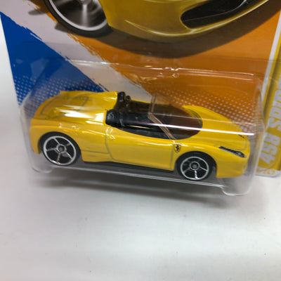 458 Spider Ferrari #25 * Yellow * 2012 Hot Wheels