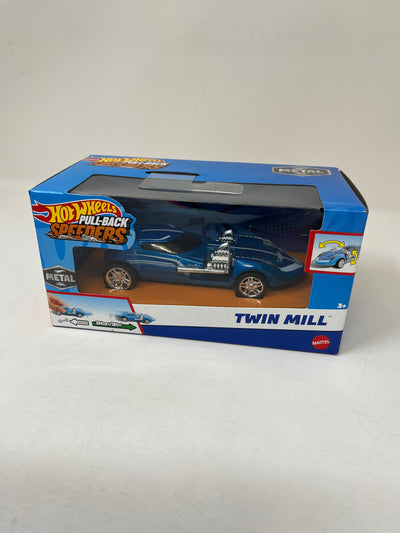 Twin Mill * BLUE * 2024 Hot Wheels Pull-Back Speeders 1:43 scale