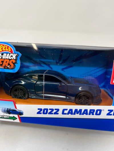 2022 Camaro ZL1 * BLUE * 2024 Hot Wheels Pull-Back Speeders 1:43 scale
