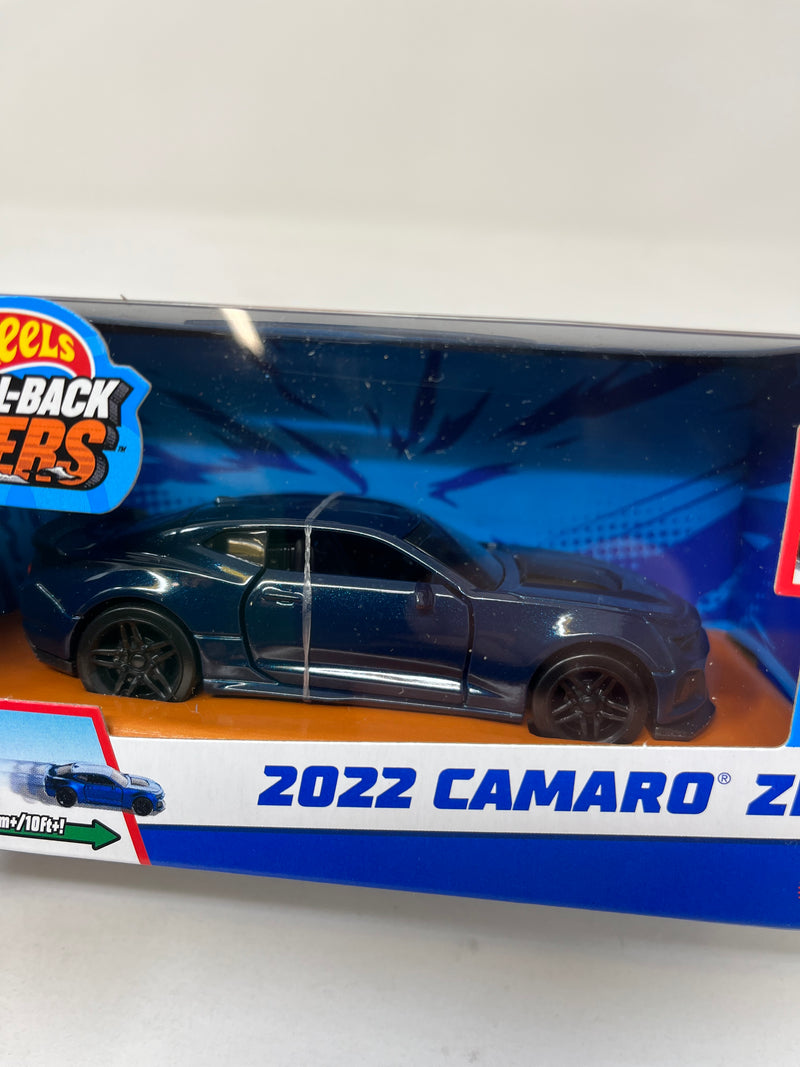 2022 Camaro ZL1 * BLUE * 2024 Hot Wheels Pull-Back Speeders 1:43 scale